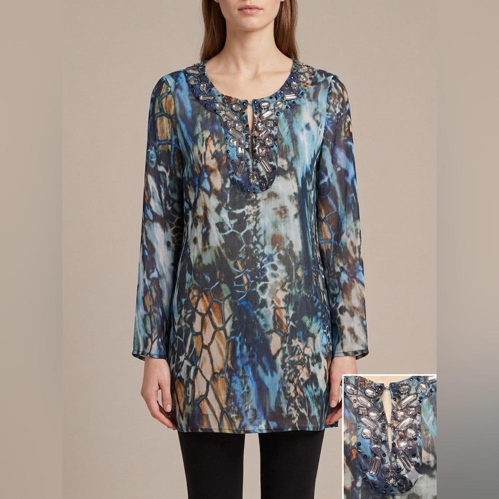 Chico's Multicolor Patterned Top size  Chico’s 0 summer tunic